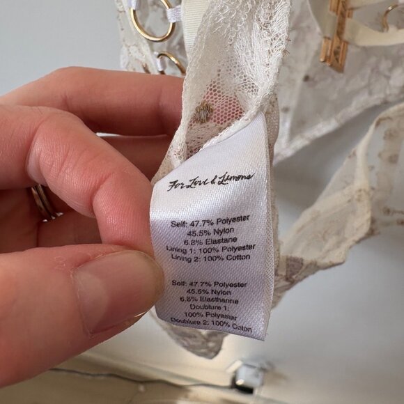 For Love And Lemons | Cream Floral Lace Bodysuit - Picture 8 of 8